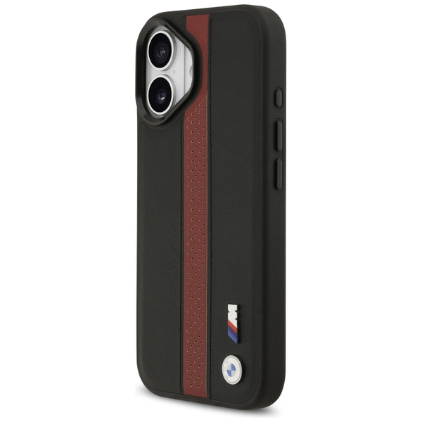 Etui BMW M Perforated Stripe Logo        MagSafe do iPhone 17 czerwony