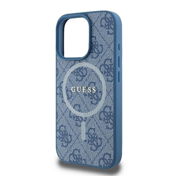 Guess GUHMP16LG4GFRB iPhone 16 Pro6.3" niebieski/blue hardcase 4G Ring Classic Logo MagSafe