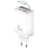 Ładowarka sieciowa USAMS Xiang Series    CC299 65W 1xUSB-C 1xUSB-A + kabel USB-C biały