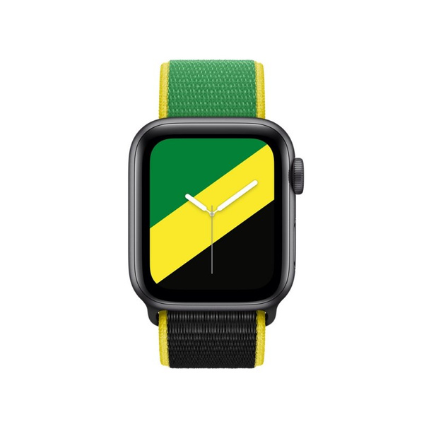 ORYGINALNA OPASKA APPLE INTERNATIONAL COLLECTION NYLON 44/45/46/49MM JAMAICA ROZMIAR UNIWERSALNY ORYGINALNA PLOMBA