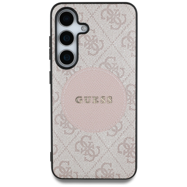 Etui Guess 4G Round Patch Classic Logo   MagSafe do Samsung Galaxy S25+ różowy