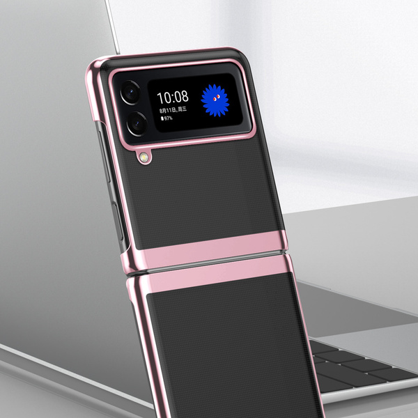 Plating Case etui Samsung Galaxy Z Flip 4 pokrowiec z metaliczną ramką czarne