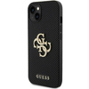 Guess GUHCP15SPSP4LGK iPhone 15 / 14 / 13 6.1" czarny/black hardcase Leather Perforated 4G Glitter Logo