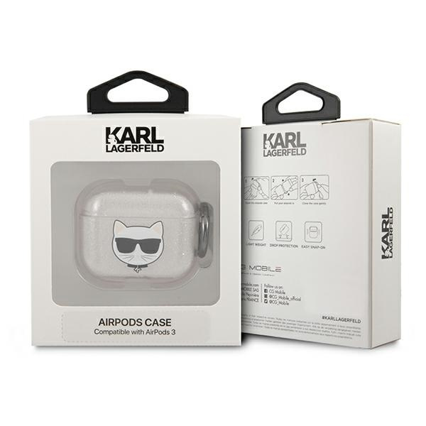 Karl Lagerfeld KLA3UCHGS AirPods 3cover srebrny/silver Glitter Choupette
