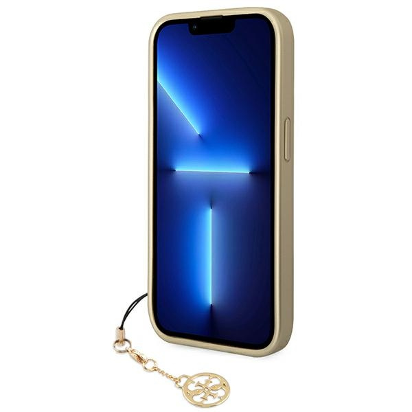 Guess GUHCP14LGF4GBR iPhone 14 Pro6,1" brązowy/brown hardcase 4G Charms Collection