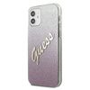 Guess GUHCP12SPCUGLSPI iPhone 12 mini5,4" różowy/pink hardcase Glitter Gradient Script