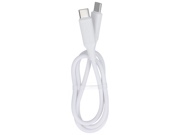 Kabel Encore Energy 2x USB-C przewód PD do ładowania i transferu danych 50cm biały 60W MD-60CC05W