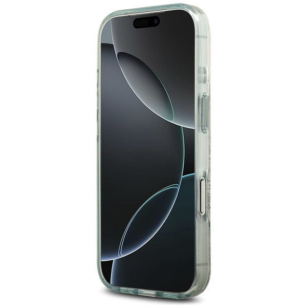 Etui Guess IML Flower & Tonal Circle MagSafe do iPhone 17 Pro zielony