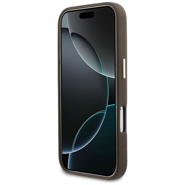 Etui Guess FW Resin Logo do iPhone 17    Pro brązowy