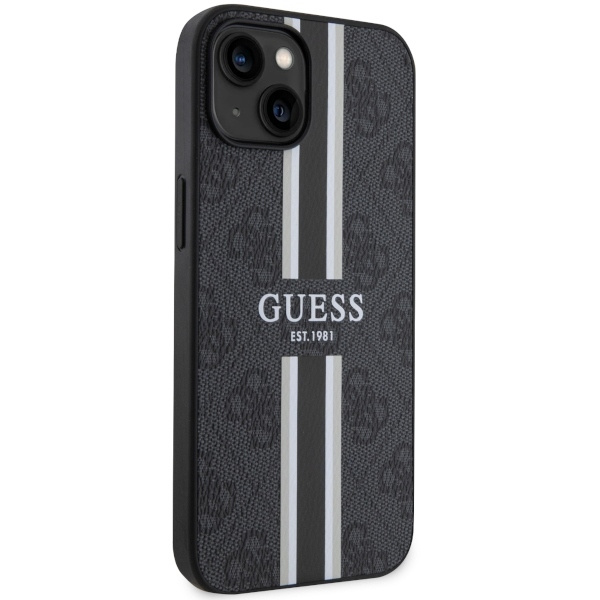 GUESS GUHMP14MP4RPSK IPHONE 14 PLUS / 15 PLUS 6.7 "BLACK / BLACK HARDCASE 4G PRINTED STRIPES MAGSAFE