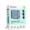 Verbatim Ładowarka sieciowa GaN 100W3xUSB-C/USB-A + Adapter EU/UK/US GNC-100 32202