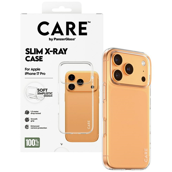 Etui CARE by PanzerGlass Fashionable     X-Ray Soft Basic do iPhone 17 Pro przezroczysty
