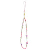 Guess zawieszka GUSTSHPP Phone Strapróżowy/pink Beads Shell
