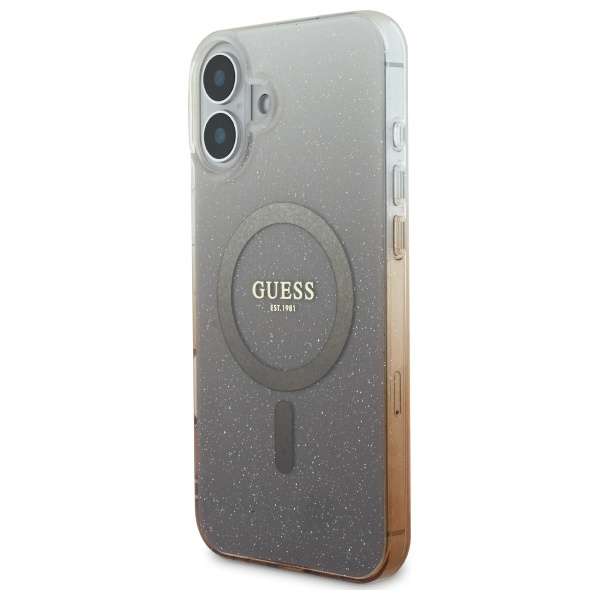 Guess GUHMP16MHGRCELW iPhone 16 Plus6.7" brązowy/brown hardcase IML Glitter Gradient MagSafe
