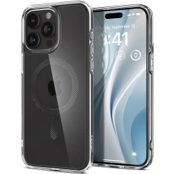 Etui Spigen Ultra Hybrid Mag z MagSafe na iPhone 15 Pro - szare