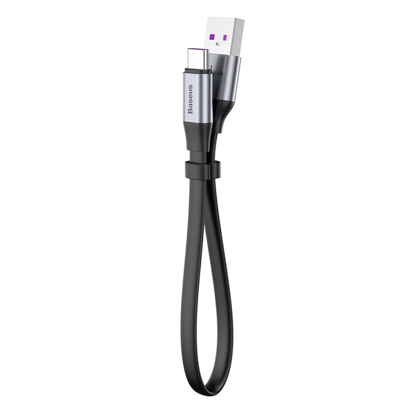 BASEUS SIMPLE HW QUICK CHARGE CHARGING DATA CABLE USB FOR TYPE-C 5A 40W 23CM GRAY (CATMBJ-BG1)