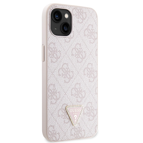 Guess GUHCP13MP4TDSCPP iPhone 13 / 14 / 15 6.1" różowy/pink hardcase Crossbody 4G Metal Logo