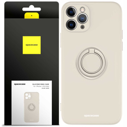 Spacecase Etui Silicone Ring iPhone 11 Pro Max bone