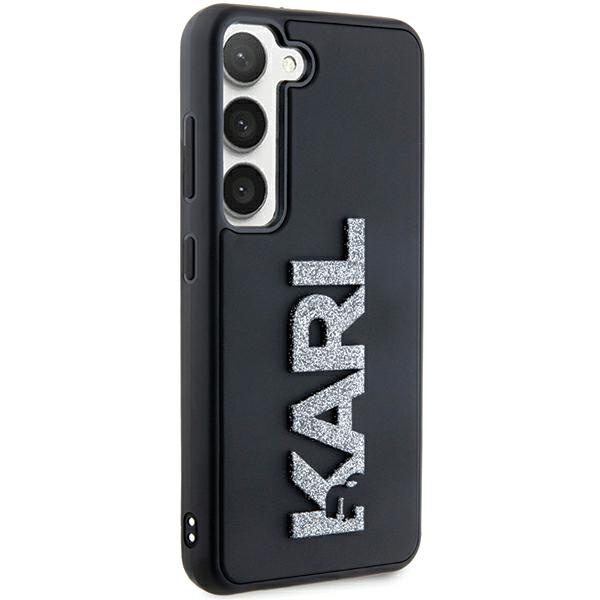 Karl Lagerfeld 3D Rubber Glitter Logo case for Samsung Galaxy S23 - black