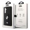 Karl Lagerfeld Gripstand Saffiano Karl&Choupette Pins case for Samsung Galaxy S23 FE - black