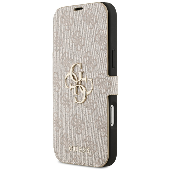 Etui Guess Book 4G Metal Logo do iPhone  17 Pro Max różowy
