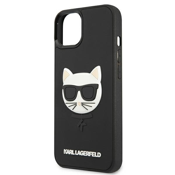 Etui Karl Lagerfeld 3D Rubber Choupette na iPhone 13 mini - czarne