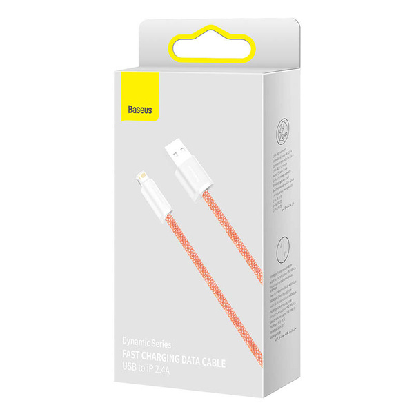 BASEUS DYNAMIC CABLE USB TO LIGHTNING, 2.4A, 1M (ORANGE)