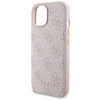 Zestaw Guess GUBPM5P15S4GEMGP iPhone15 6.1" hardcase + Powerbank 5000mAh MagSafe różowy/pink 4G Metal Logo