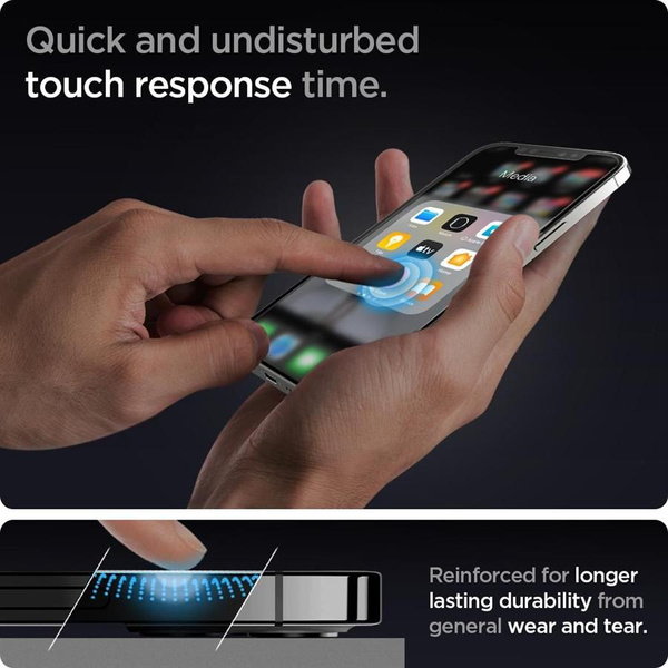 Szkło hartowane Spigen Glas.tR EZ Fit na iPhone 12 / iPhone 12 Pro - 2 szt.