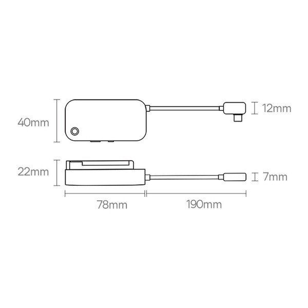 Uniwersalny HUB USB do tabletu / smartfona 4w1 USB-C Baseus PadJoy - ciemnoszary
