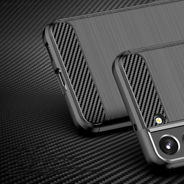 CARBON CASE CASE FOR SAMSUNG GALAXY S23+ FLEXIBLE SILICONE CARBON COVER BLACK