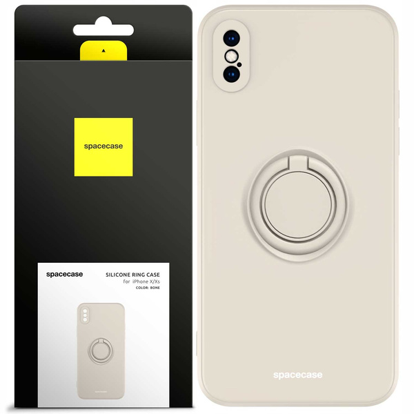 Spacecase Etui Silicone Ring iPhone X/Xs bone