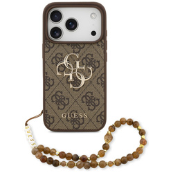 Etui Guess 4G Strap 4G Classic Logo do iPhone 17 Pro brązowy