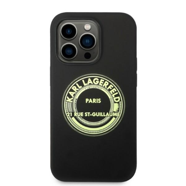Etui Karl Lagerfeld Silicone RSG na iPhone 14 Pro - czarne