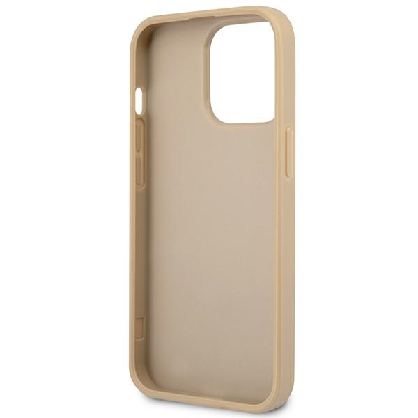 Guess GUHCP14XPSATLE iPhone 14 Pro Max 6,7" beżowy/beige hardcase SaffianoTriangle Logo