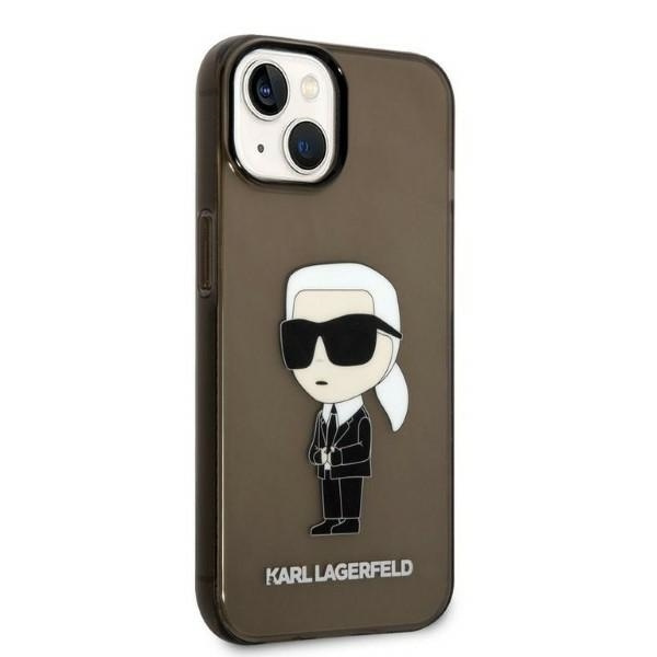 KARL LAGERFELD KLHCP14SHKNKTCK IPHONE 14/15/13 6.1 "BLACK / BLACK HARDCASE IKONIK KARL LAGERFELD