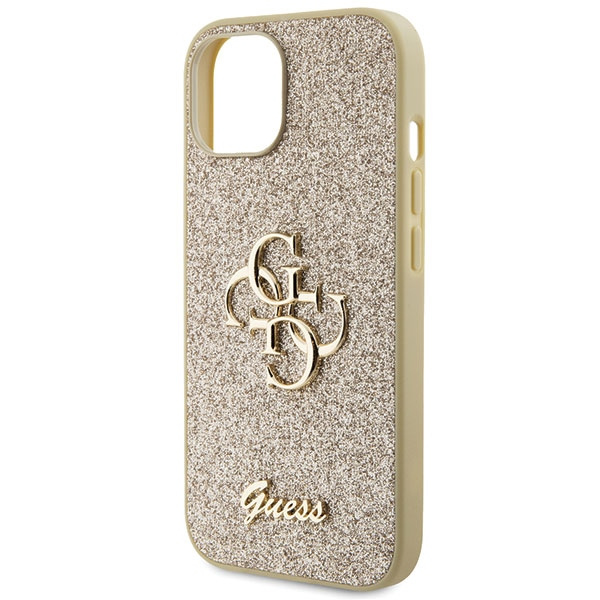 Guess GUHCP15SHG4SGD iPhone 15 / 14 / 13 6.1" złoty/gold hardcase Glitter Script Big 4G