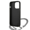 KARL LAGERFELD KLHCP13XPMK IPHONE 13 PRO MAX 6,7" HARDCASE CZARNY/BLACK LEATHER TEXTURED AND CHAIN