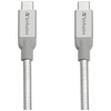 Verbatim Kabel stalowy USB-C/USB-C 3A30cm srebrny/silver 48867