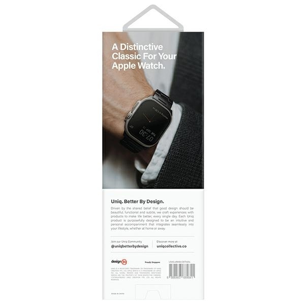Uniq Osta Stainless Steel strap for Apple Watch 1/2/3/4/5/6/7/8/SE/SE2/Ultra 42/44/45/49mm - silver