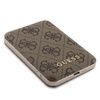 Zestaw Guess GUBPM5P15L4GEMGW iPhone15 Pro 6.1" hardcase + Powerbank 5000mAh MagSafe brązowy/brown 4G Metal Logo