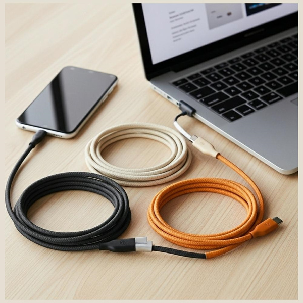 Kabel Energea Helix 60 USB-C do USB-C    magnetyczny 480Mbps 60W 1.5m natural