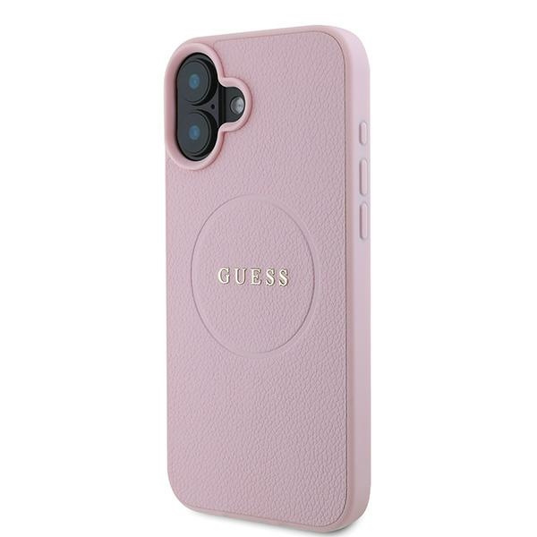 Guess GUHMP16MPGHSMMP iPhone 16 Plus6.7" różowy/pink hardcase Grained Ring MagSafe
