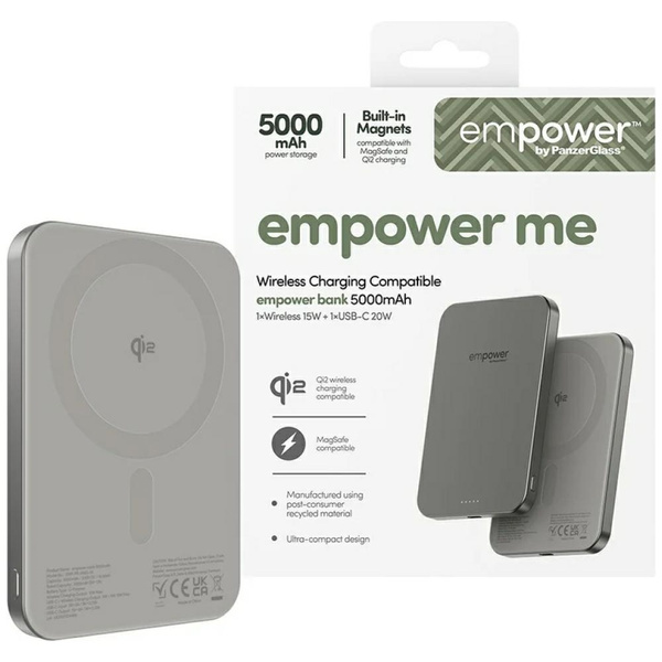 Powerbank empower by PanzerGlass Bank 5000mAh tytanowy