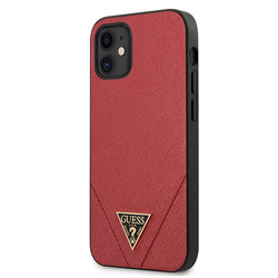 Guess GUHCP12SVSATMLRE iPhone12 mini 5,4" czerwony/red hardcase Saffiano