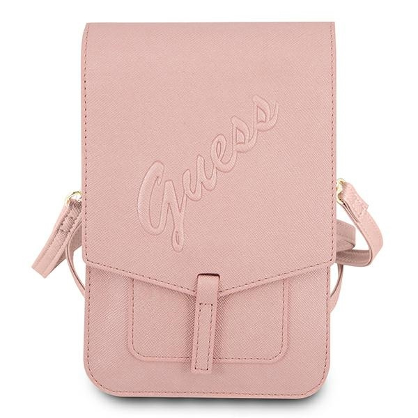Guess Torebka GUWBRSAVSPI różowy/pink Saffiano Script