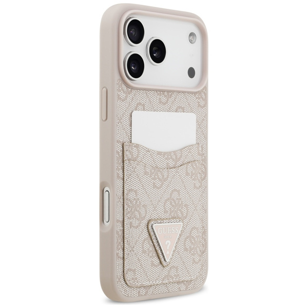 Etui Guess 4G Double Card Triangle do    iPhone 17 Pro Max różowy