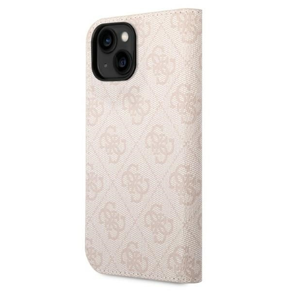 Guess GUBKP14SHG4SHP iPhone 14 / 15 / 136.1" różowy/pink book 4G Vintage Gold Logo