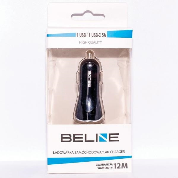 Beline Ład. sam. 1xUSB i 1xUSB-C 5A 30W czarny/black (only head)