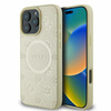 Guess GUHMP16LPSAPSMED iPhone 16 Pro6.3" złoty/gold hardcase Saffiano Peony Classic Logo MagSafe